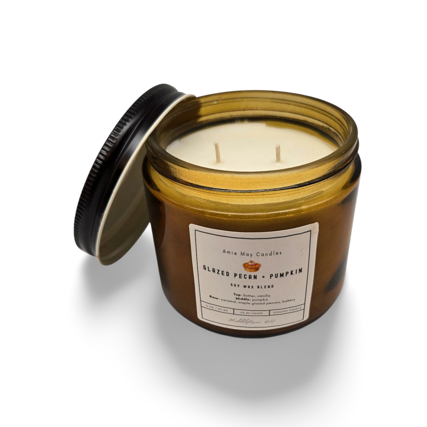 Glazed Pecan + Pumpkin Double Wick Scented Candle