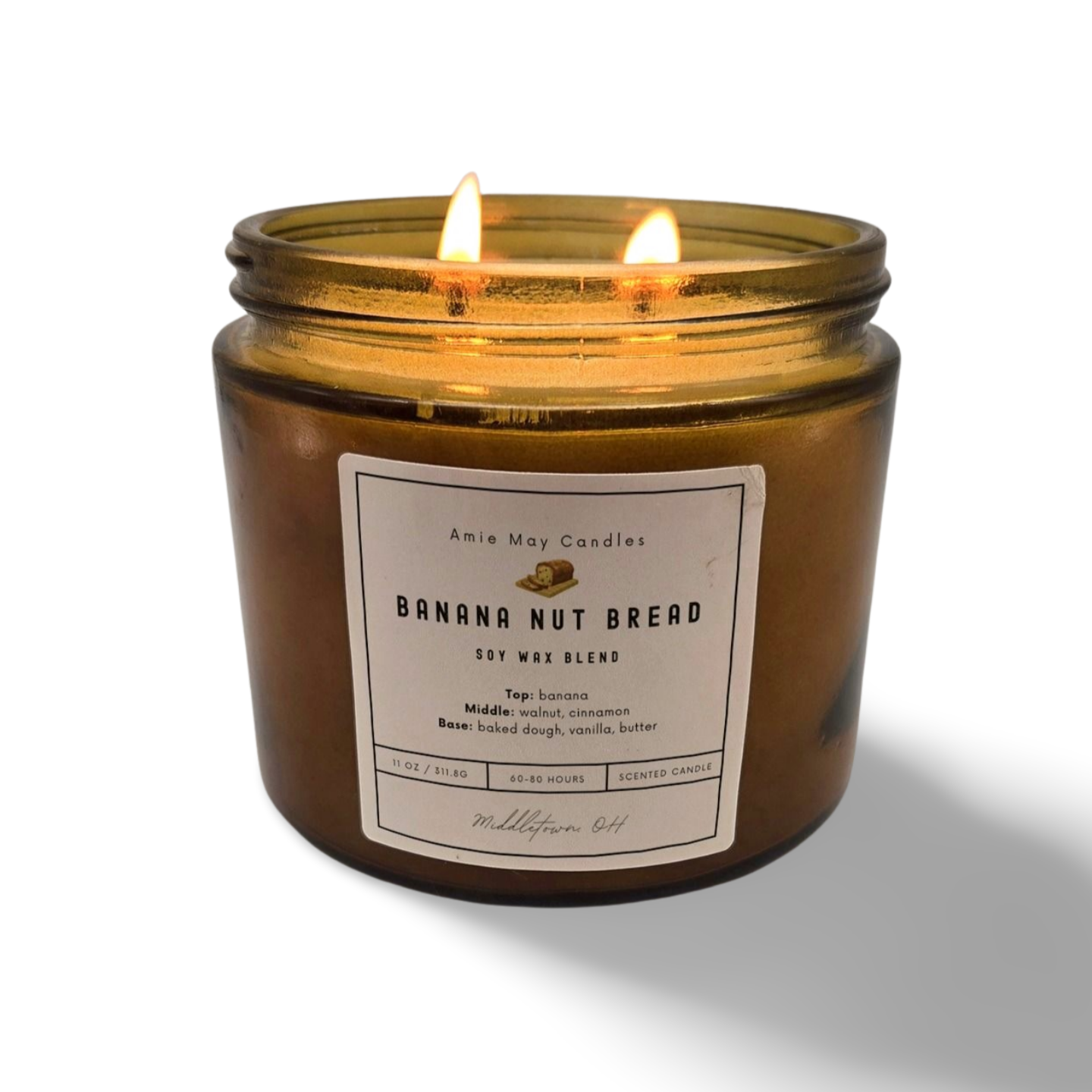 Banana Nut Bread Double Wick Scented Candle