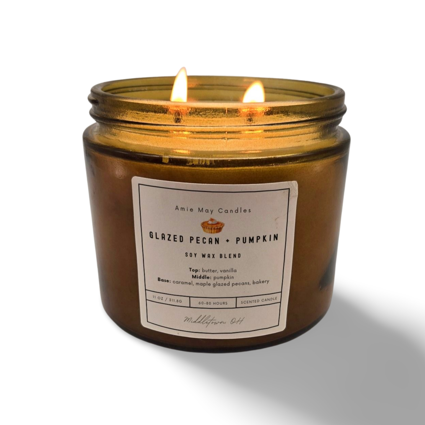 Glazed Pecan + Pumpkin Double Wick Scented Candle