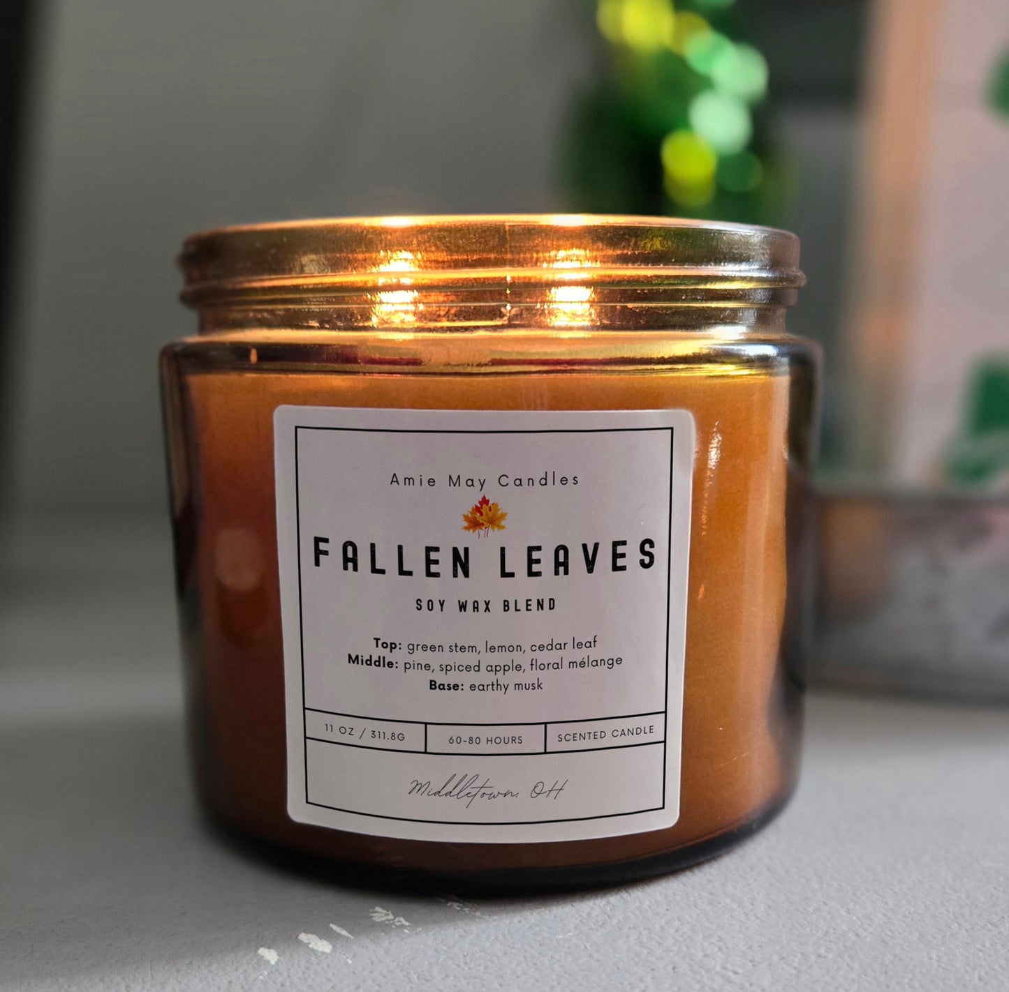 Fallen Leaves Double Wick Scented Candle