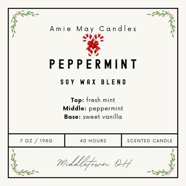 Peppermint 7oz Candle