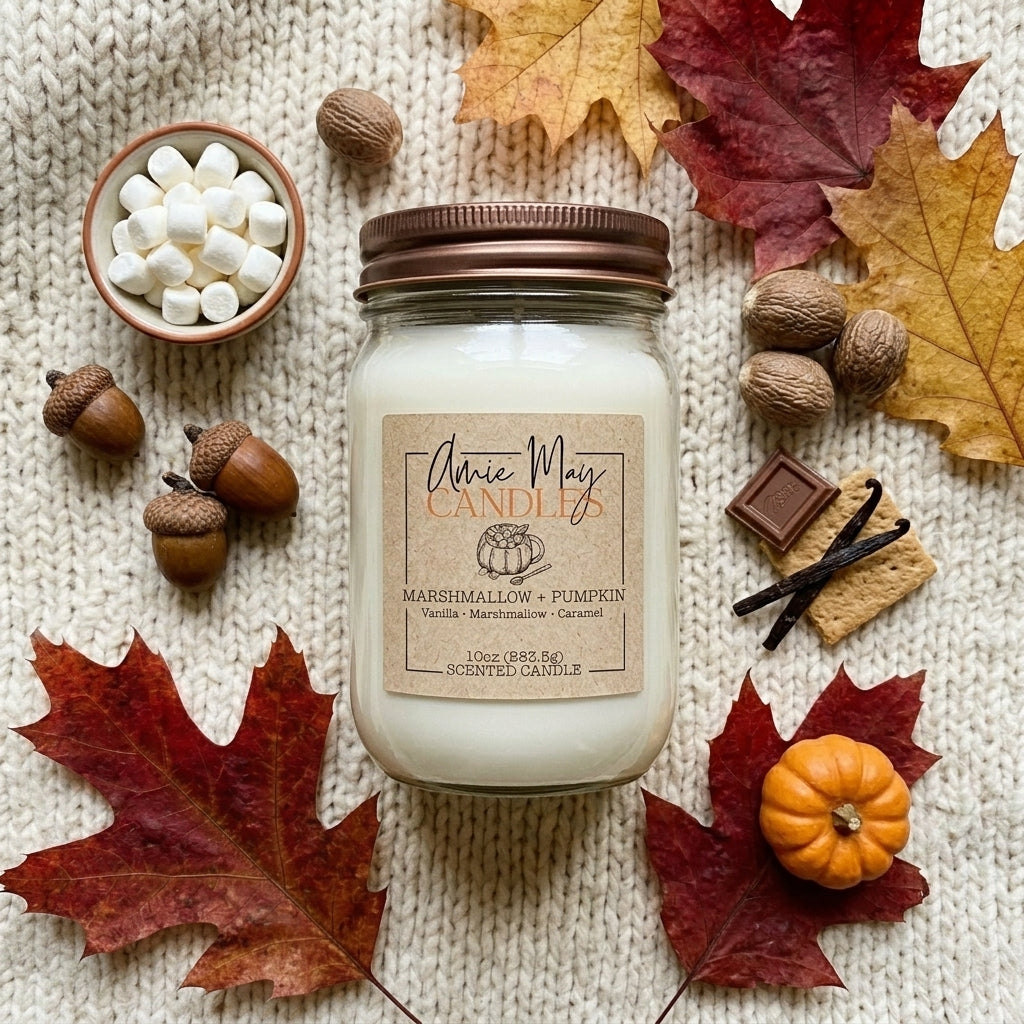 Marshmallow + Pumpkin 10oz Scented Candle
