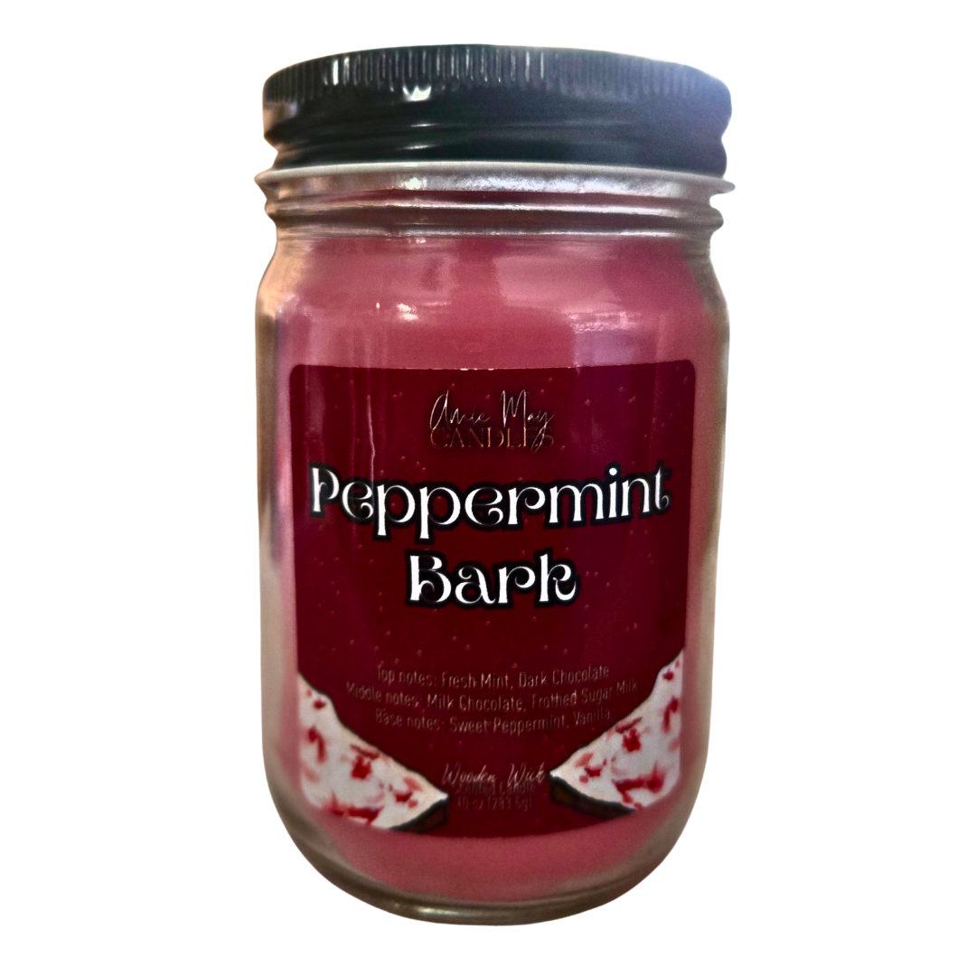 Peppermint Bark 10oz Wood Wick Candle