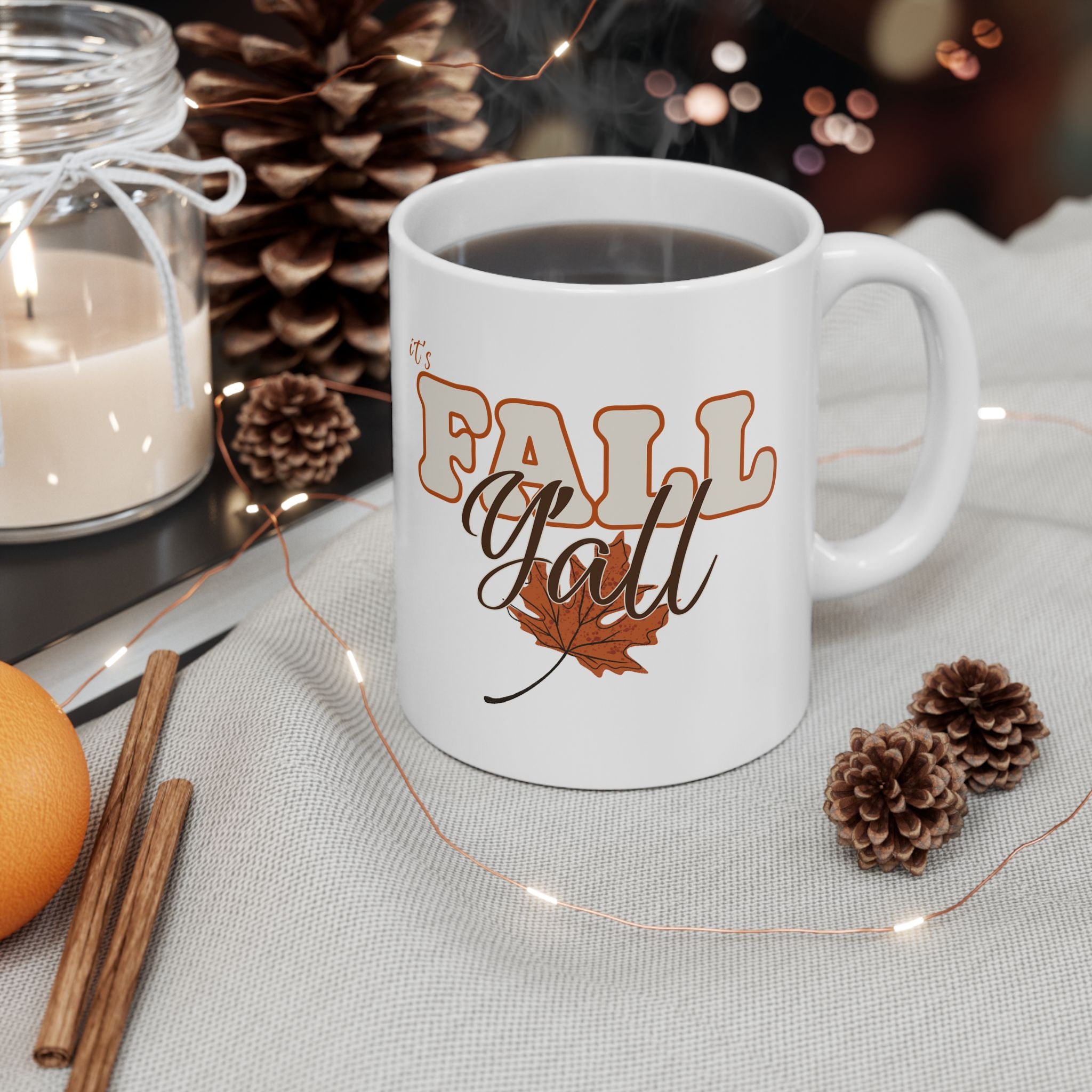 "It's Fall Y'all" Ceramic Coffee Mug - 11oz