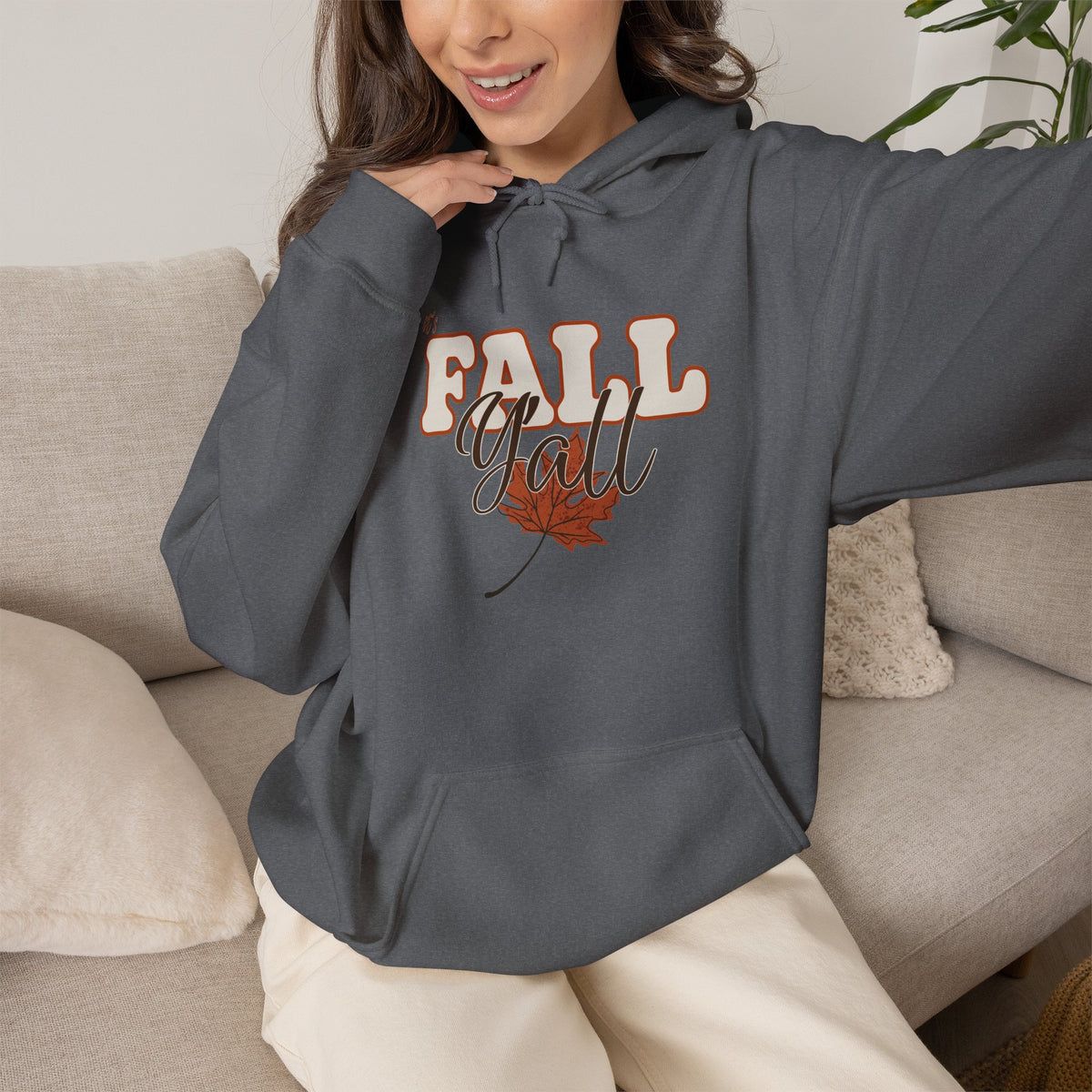 Fall Y'all Hoodie — Cozy Autumn Leaf Pullover
